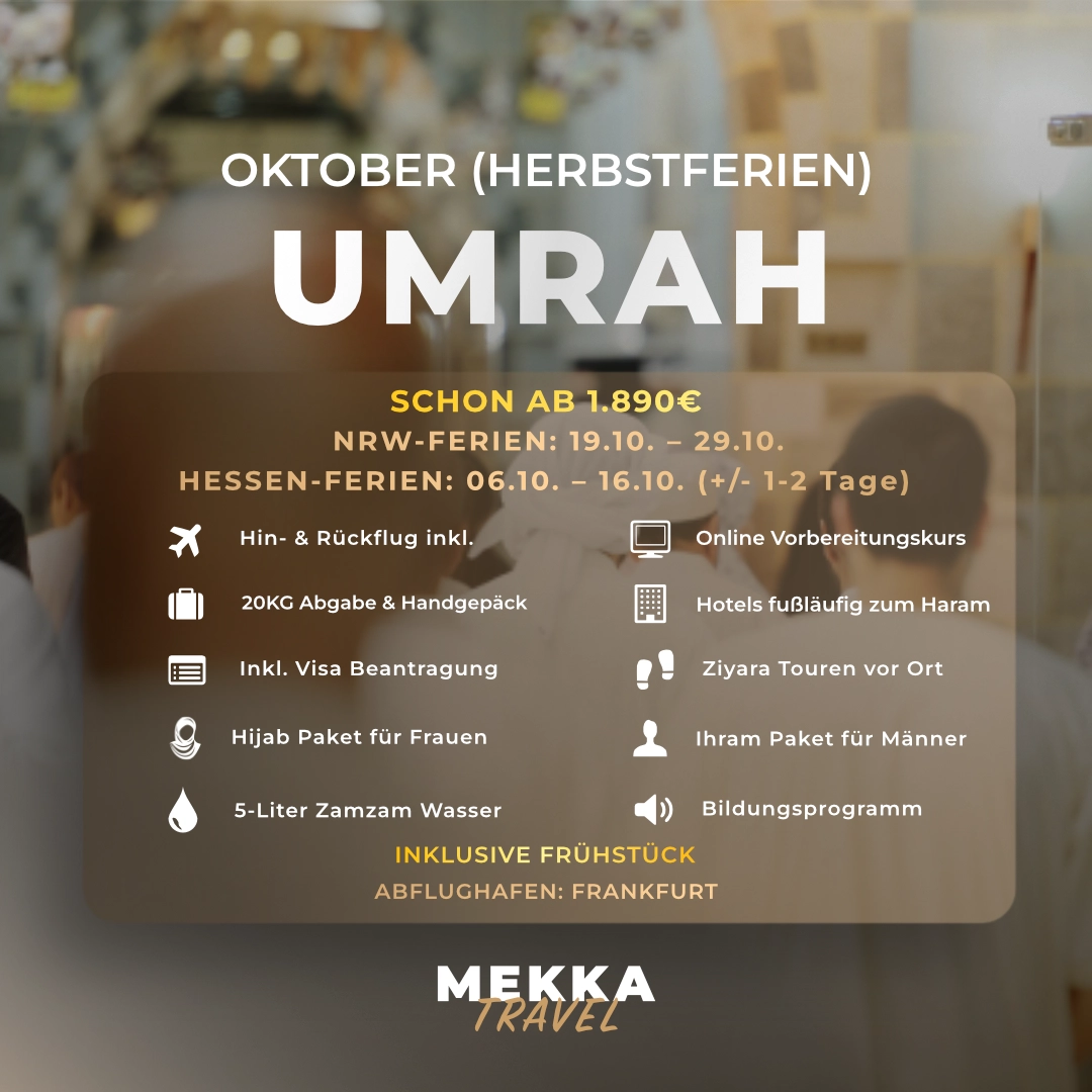 Umrah Oktober 2026 | Herbstferien